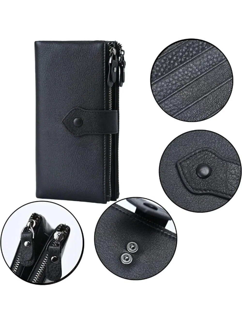 Soft Leather RFID Blocking Bifold Wallet for Women - Slim Credit Card Holder